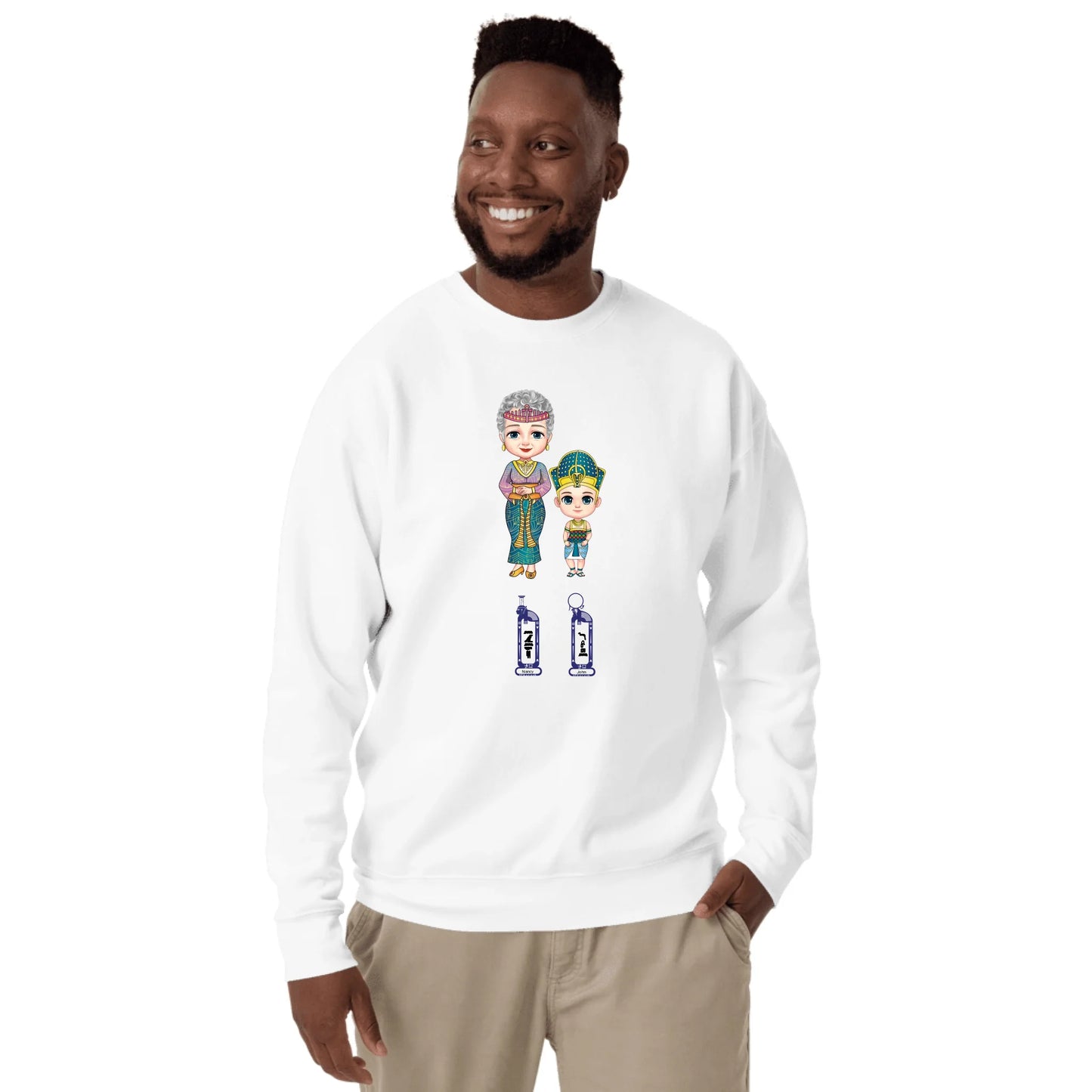 Personalized & Customized Unisex Premium Sweatshirt Gifts - Unique Gifts for family - Grandma with Grandkids