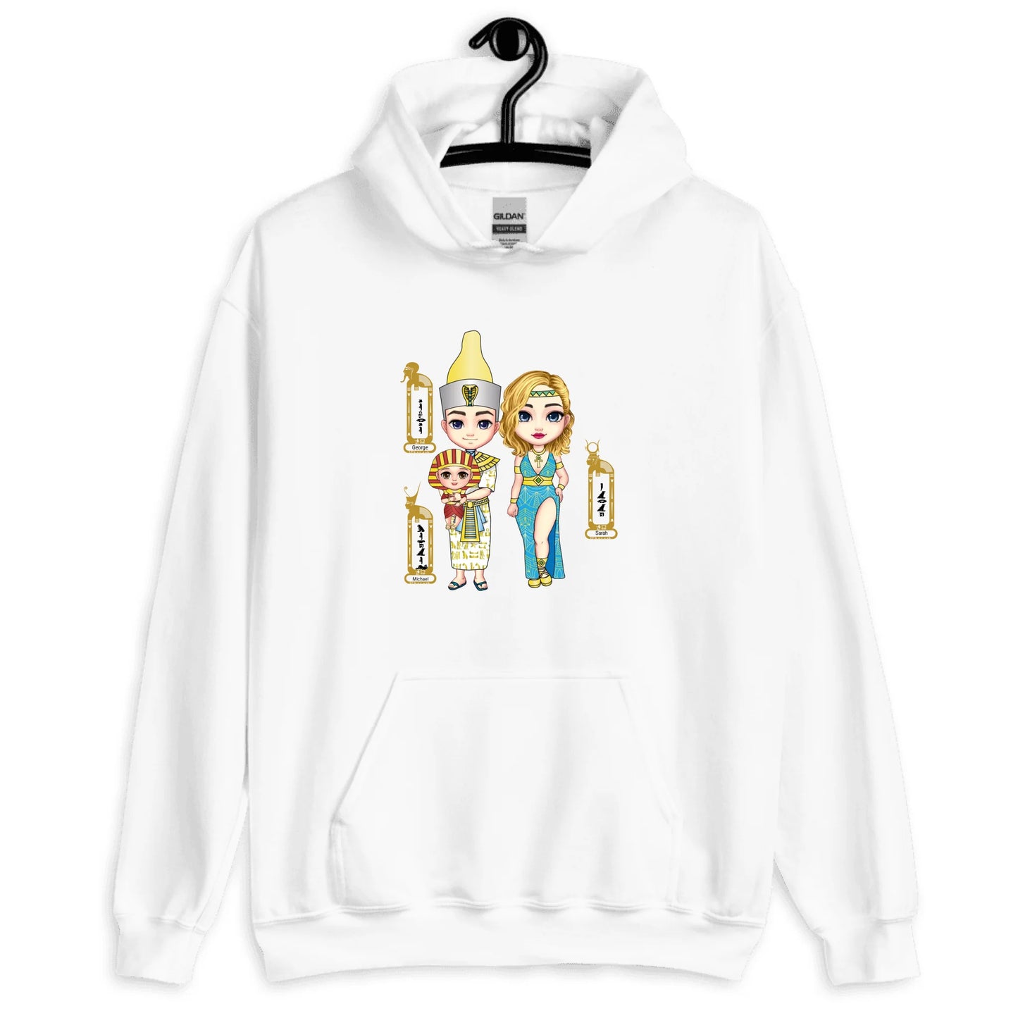 Personalized "Divine New Beginning" Egyptian Parents & Newborn Unisex Hoodie