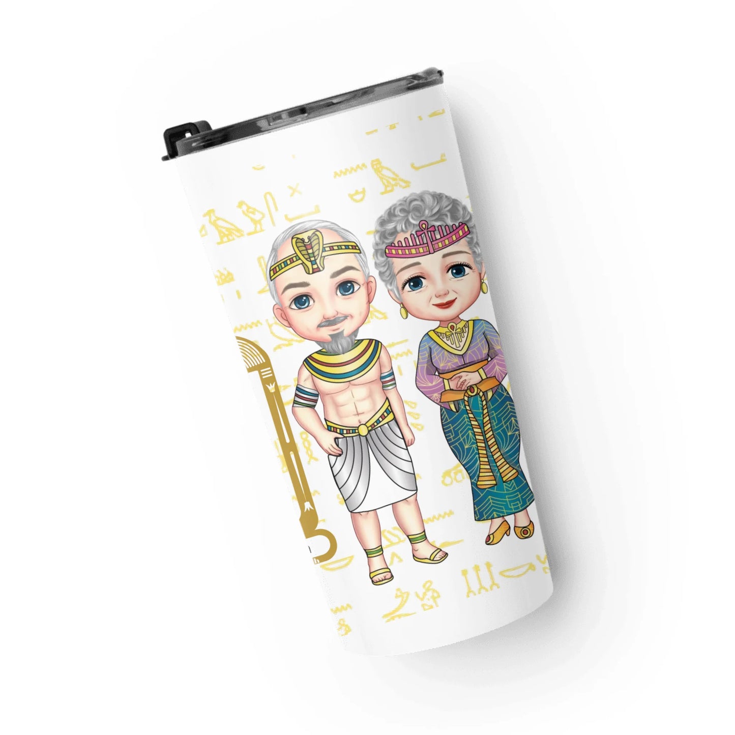 Tapered Stainless Steel Tumbler | Personalized Timeless Love Egyptian Grandparents Edition