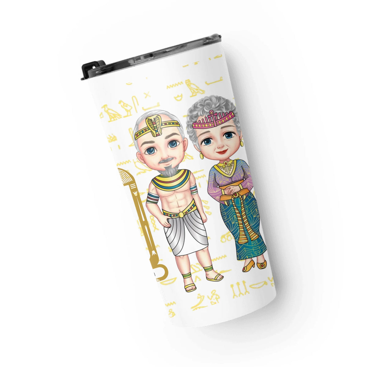 Tapered Stainless Steel Tumbler | Personalized Timeless Love Egyptian Grandparents Edition