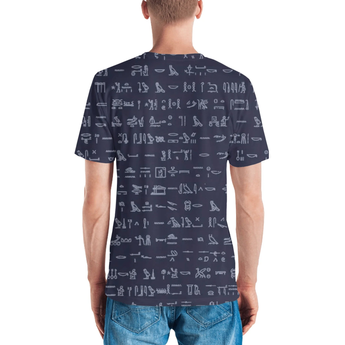 Men's All-Over Print T-Shirt | Custom Name Cartouche | Moonlit Ocean