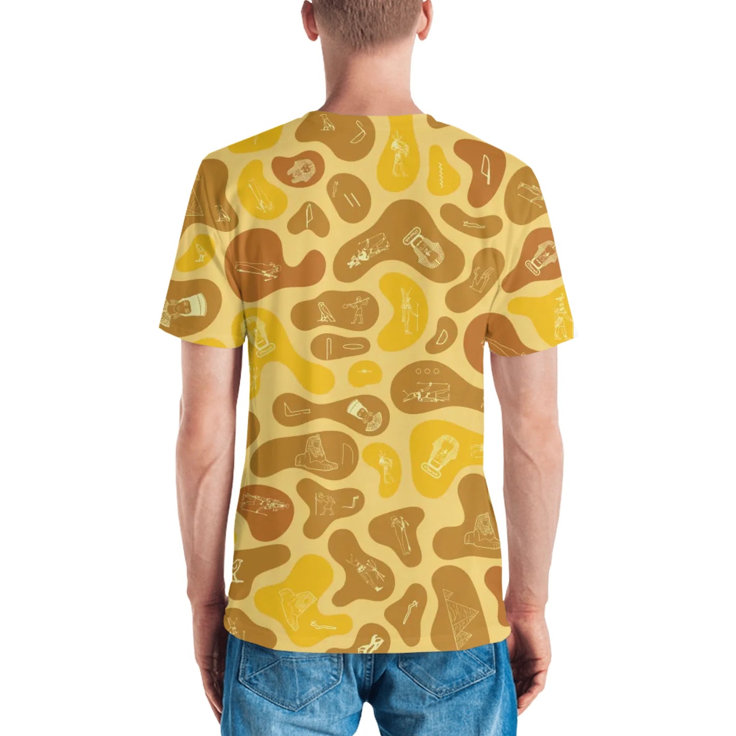 Personalized All-Over Print Men's Crew Neck T-Shirt | Camouflage | Desert Sand