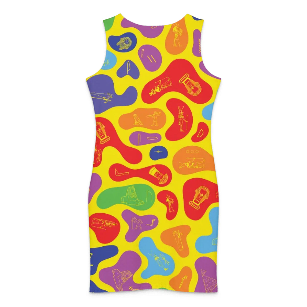 Custom Name Camo Cotton Bodycon Dress – Personalized Camouflage Mini Dress | Prism Spectrum