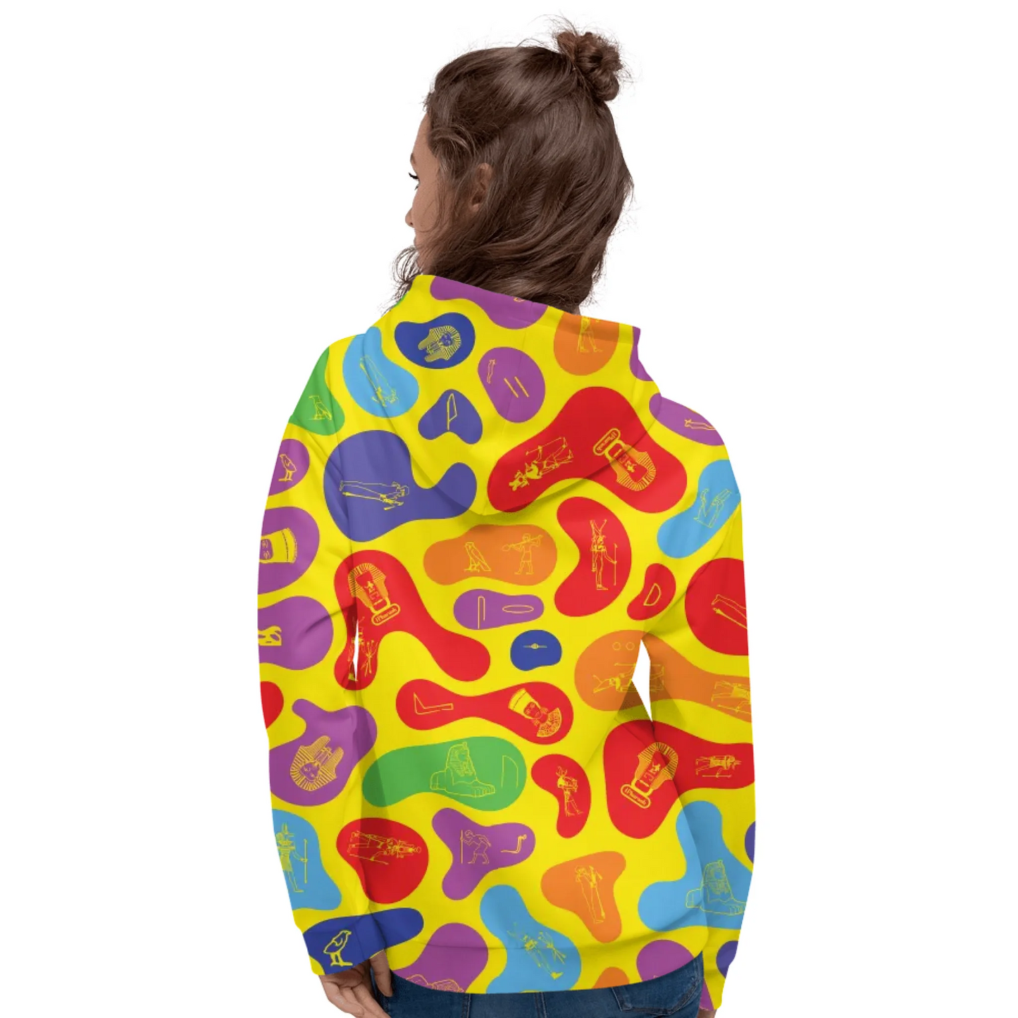 Custom Text Camo Pullover | Personalized Recycled Hoodie | Prism Spectrum
