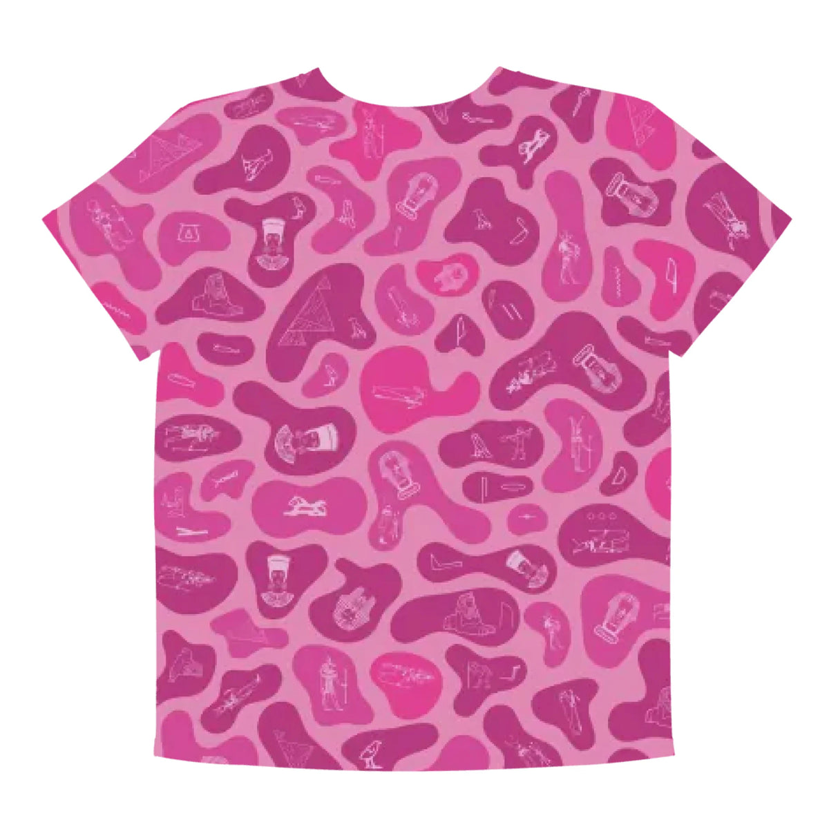Youth Camo T-Shirt | Personalized Custom Name | Vibrant Lotus