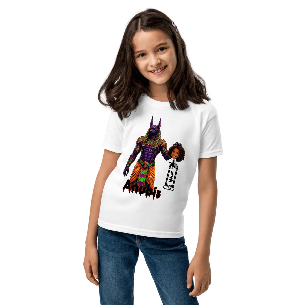 Custom Scary Halloween Costume Shirt | Personalized Photo & Name Spooky Tee | Youth Sports Tee