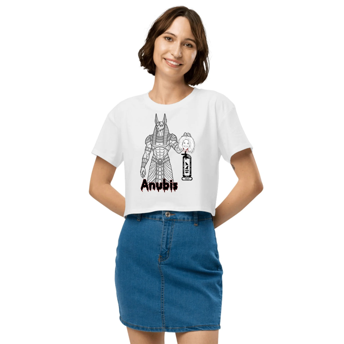 Personalized Spooky Halloween Photo Crop Top | Custom Name Horror Top | Women's Crop Top