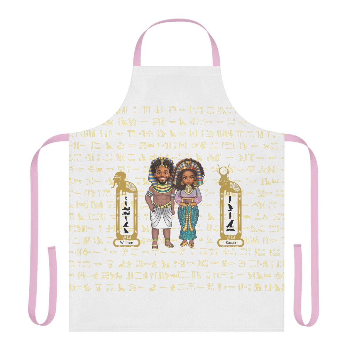 Personalized Grandparents 5-Color Strap Apron with Custom Photo, Christmas Gift for Grandparents, Custom Your Name and Custom Face Design