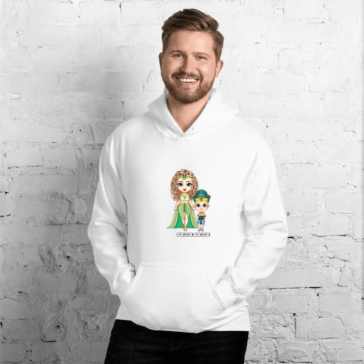 Custom Mother & Children Egyptian Art Unisex Hoodie