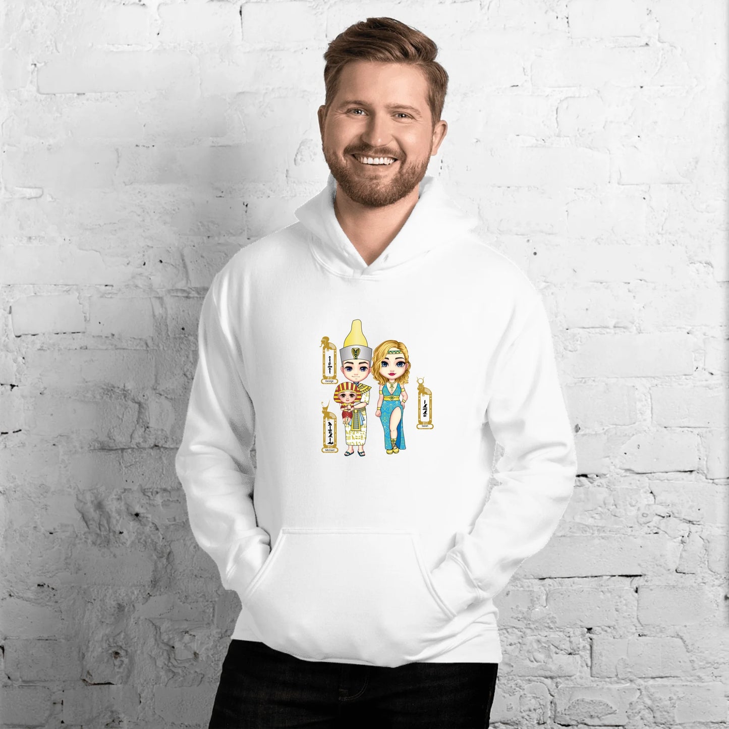 Personalized "Divine New Beginning" Egyptian Parents & Newborn Unisex Hoodie
