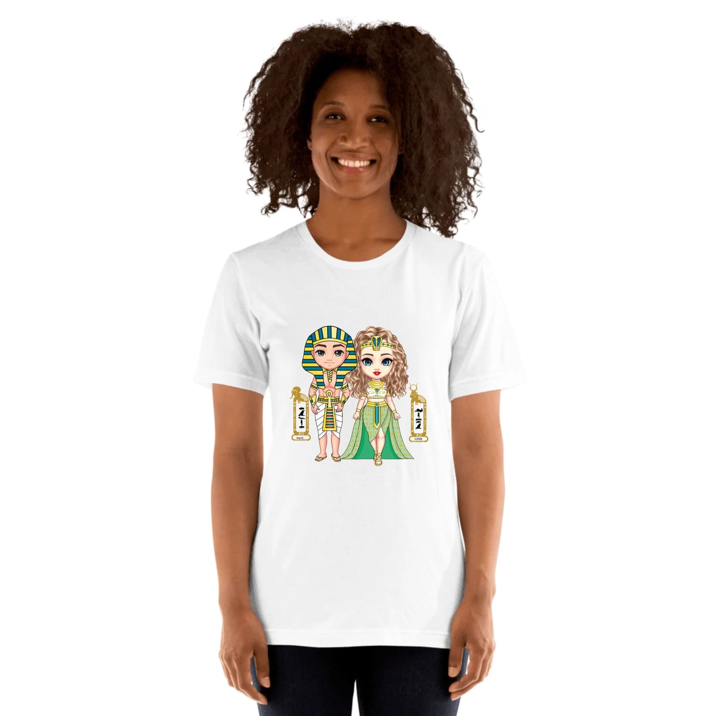 Personalized Egyptian Couple’s Unisex T-Shirt