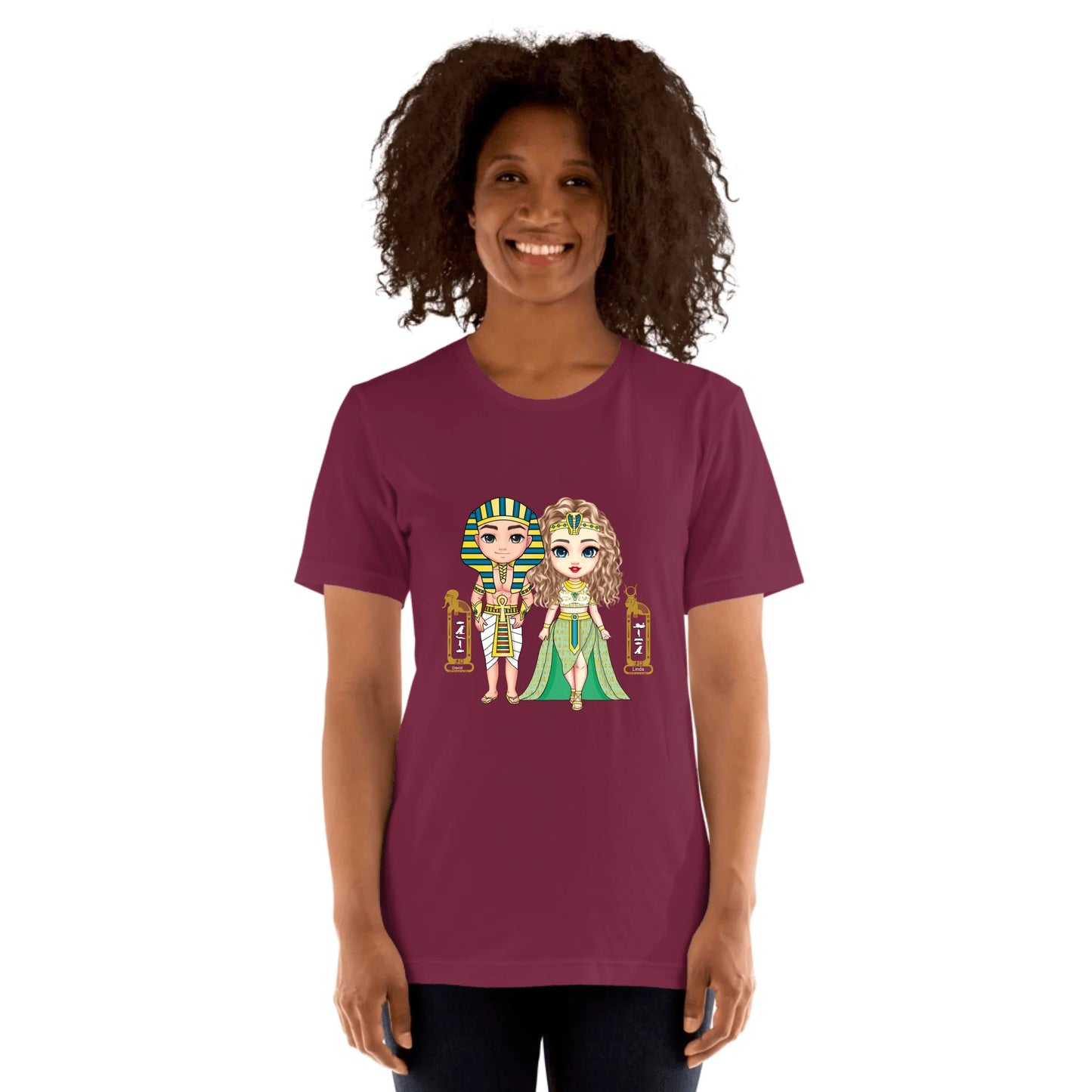 Personalized Egyptian Couple’s Unisex T-Shirt