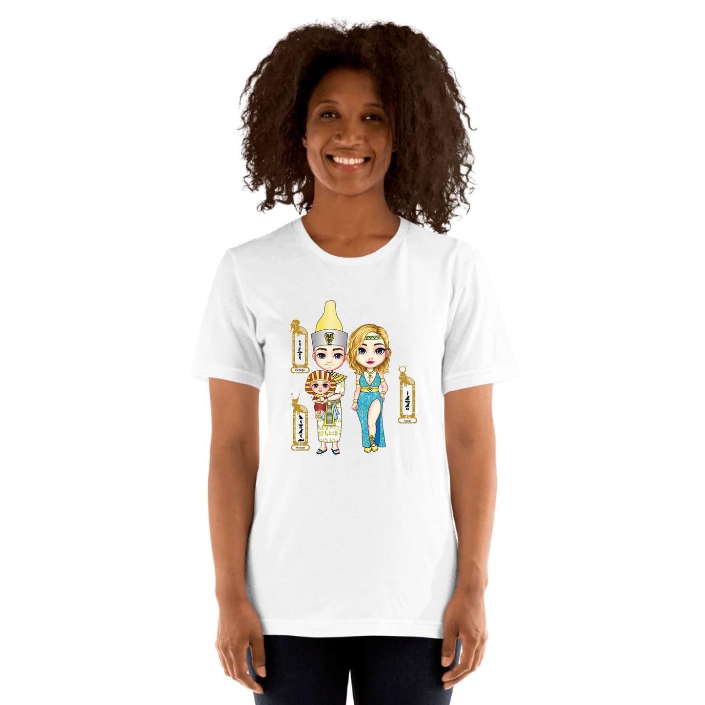 Personalized Egyptian Hieroglyph New Parents & Baby Unisex T-Shirt