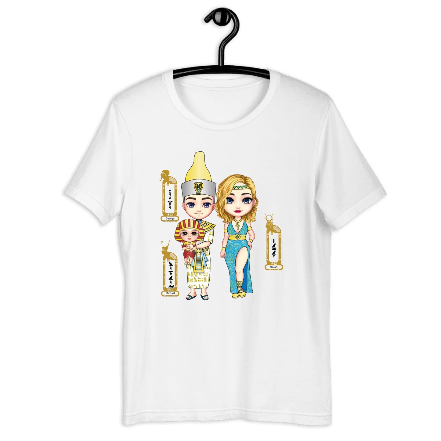 Personalized Egyptian Hieroglyph New Parents & Baby Unisex T-Shirt