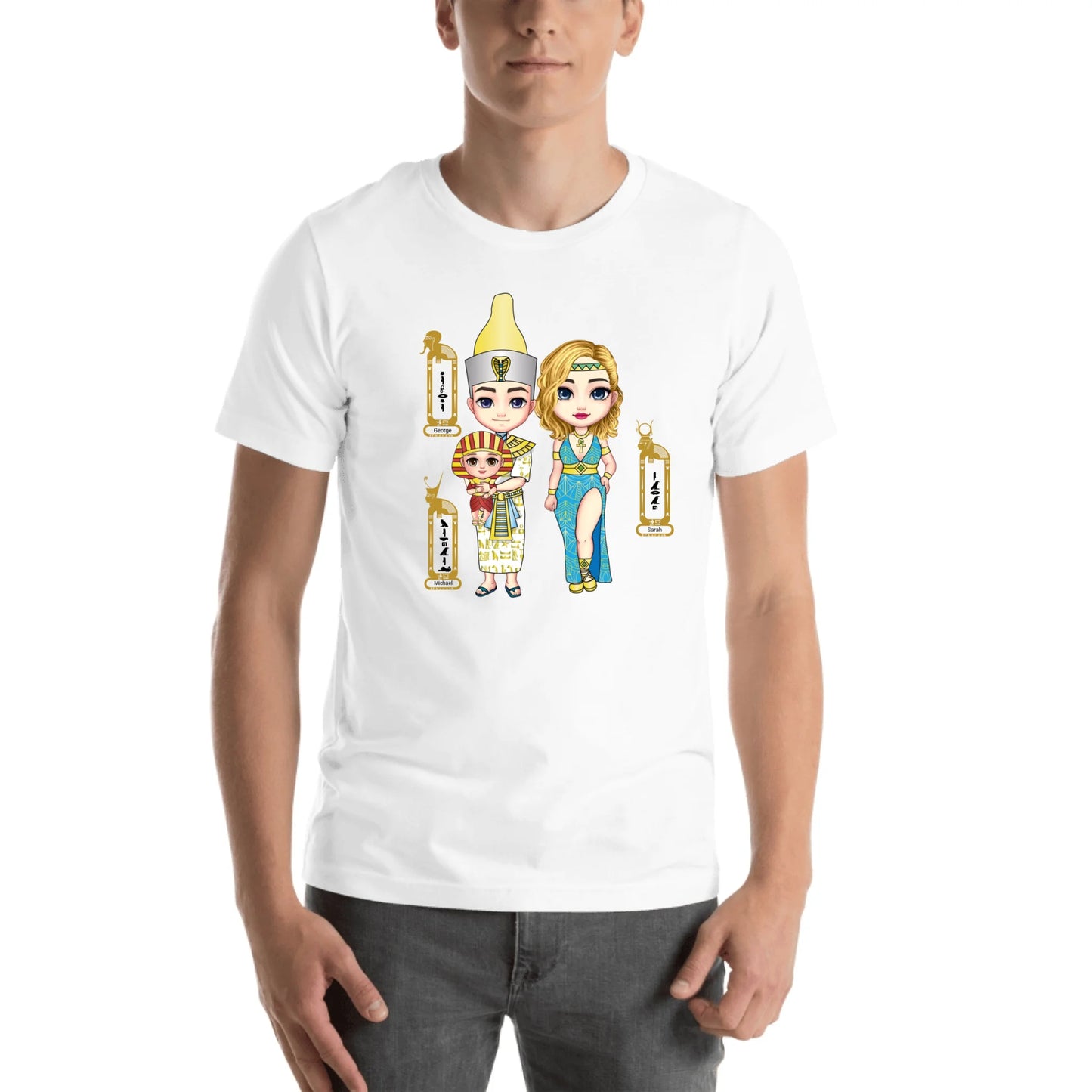 Personalized Egyptian Hieroglyph New Parents & Baby Unisex T-Shirt