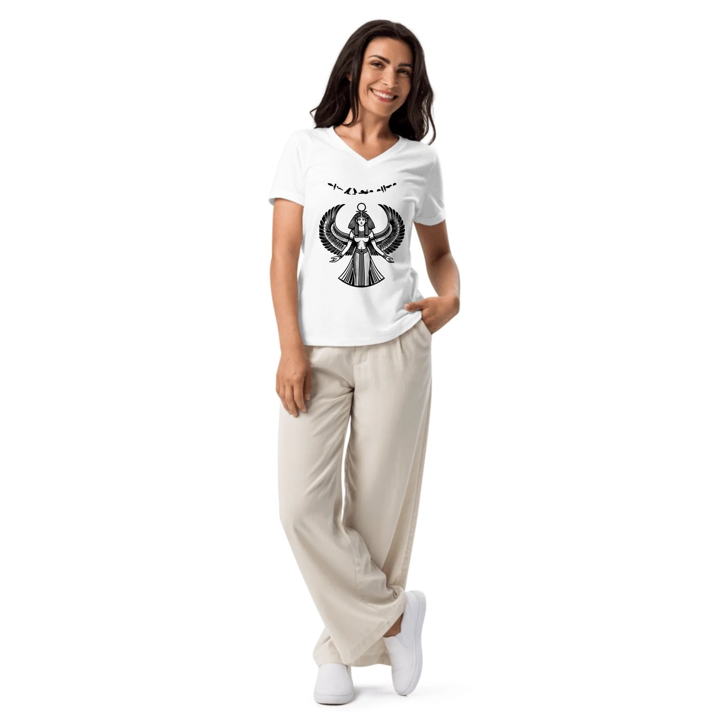 Custom Women's Relaxed V-Neck T-Shirt – 30+ Unique Designs, High-Quality & Trendy Tees