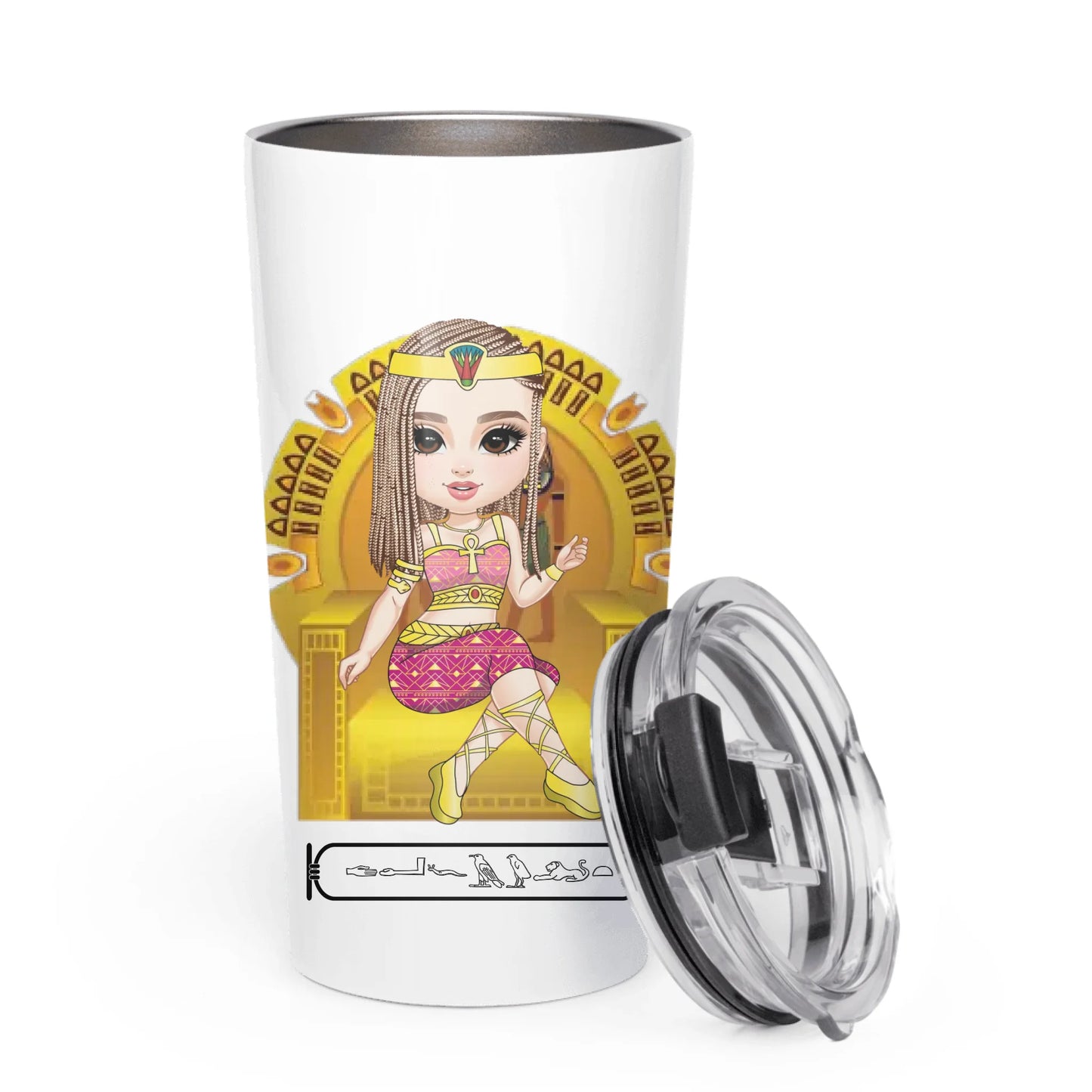 Tapered Stainless Steel Tumbler | Personalized Eternal Bestie Bond Egyptian Edition