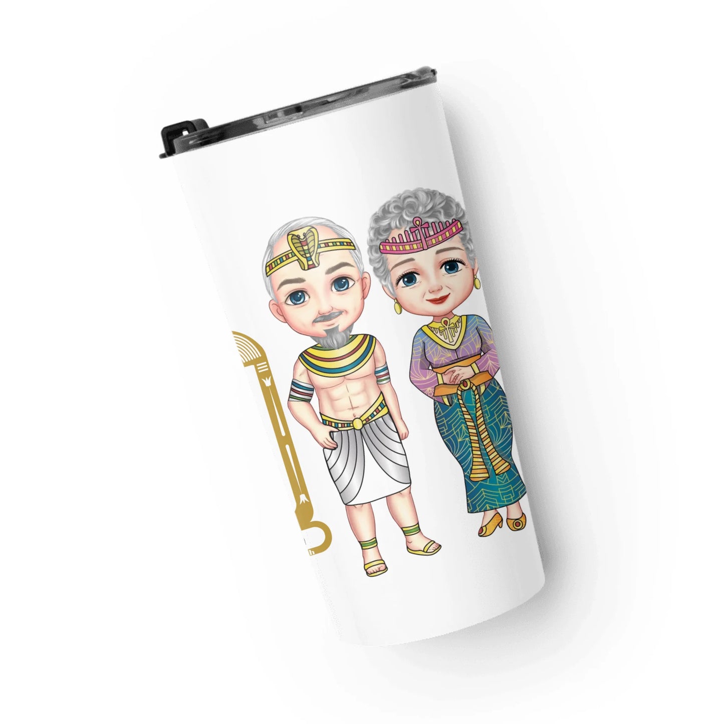 Tapered Stainless Steel Tumbler | Personalized Timeless Love Egyptian Grandparents Edition