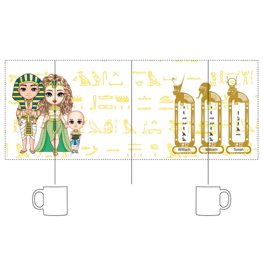 White Glossy Mug | Personalized Pharaoh’s Legacy Family