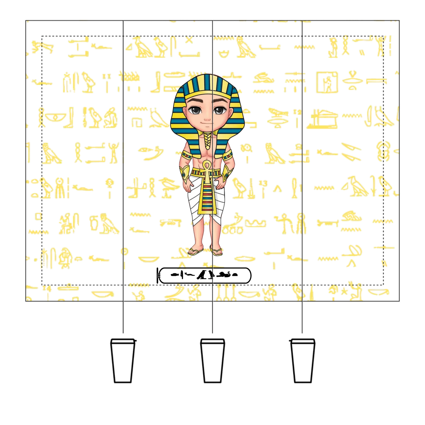 Stainless Steel Tumbler | Personalized Eternal Sibling Bond Egyptian Edition