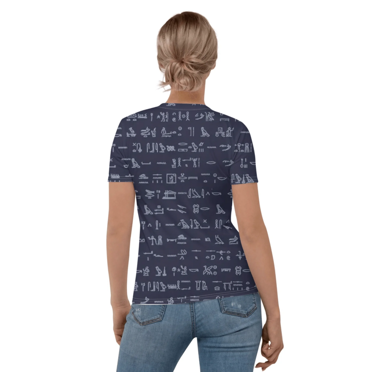 Custom All-Over Print Women’s Crew Neck T-Shirt | Soft Stretch Tee | Moonlit Ocean