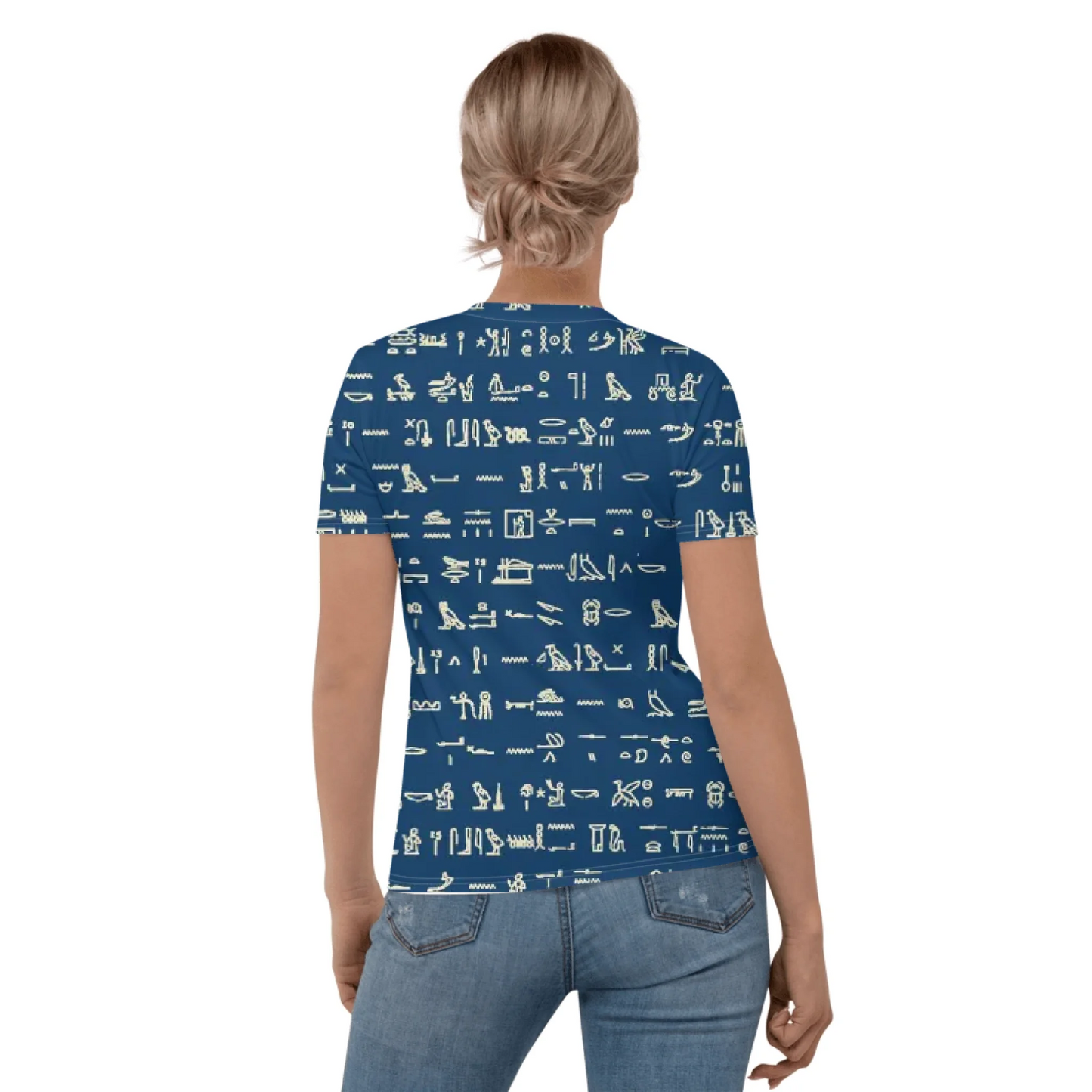 Custom All-Over Print Women’s Crew Neck T-Shirt | Soft Stretch Tee | Neon Sunshine Bliss