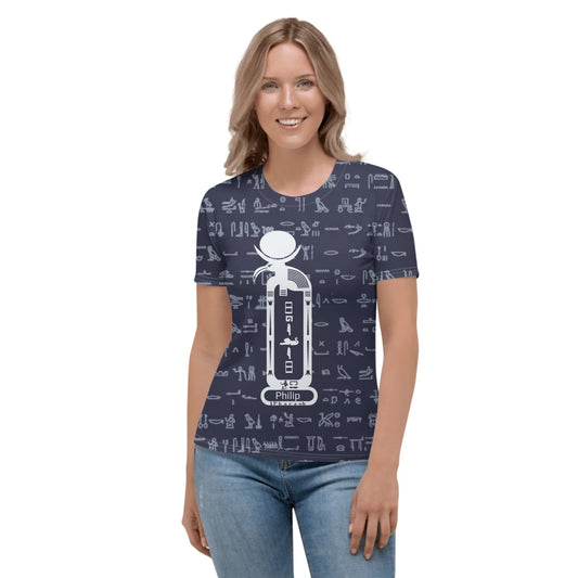 Custom All-Over Print Women’s Crew Neck T-Shirt | Soft Stretch Tee | Moonlit Ocean