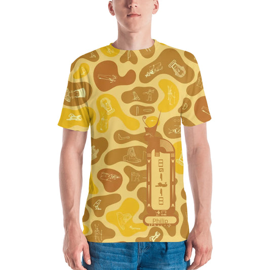 Personalized All-Over Print Men's Crew Neck T-Shirt | Camouflage | Desert Sand