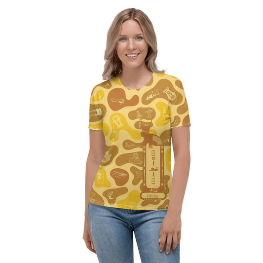 Personalized All-Over Print Women's Crew Neck T-Shirt | Camouflage | Desert Sand