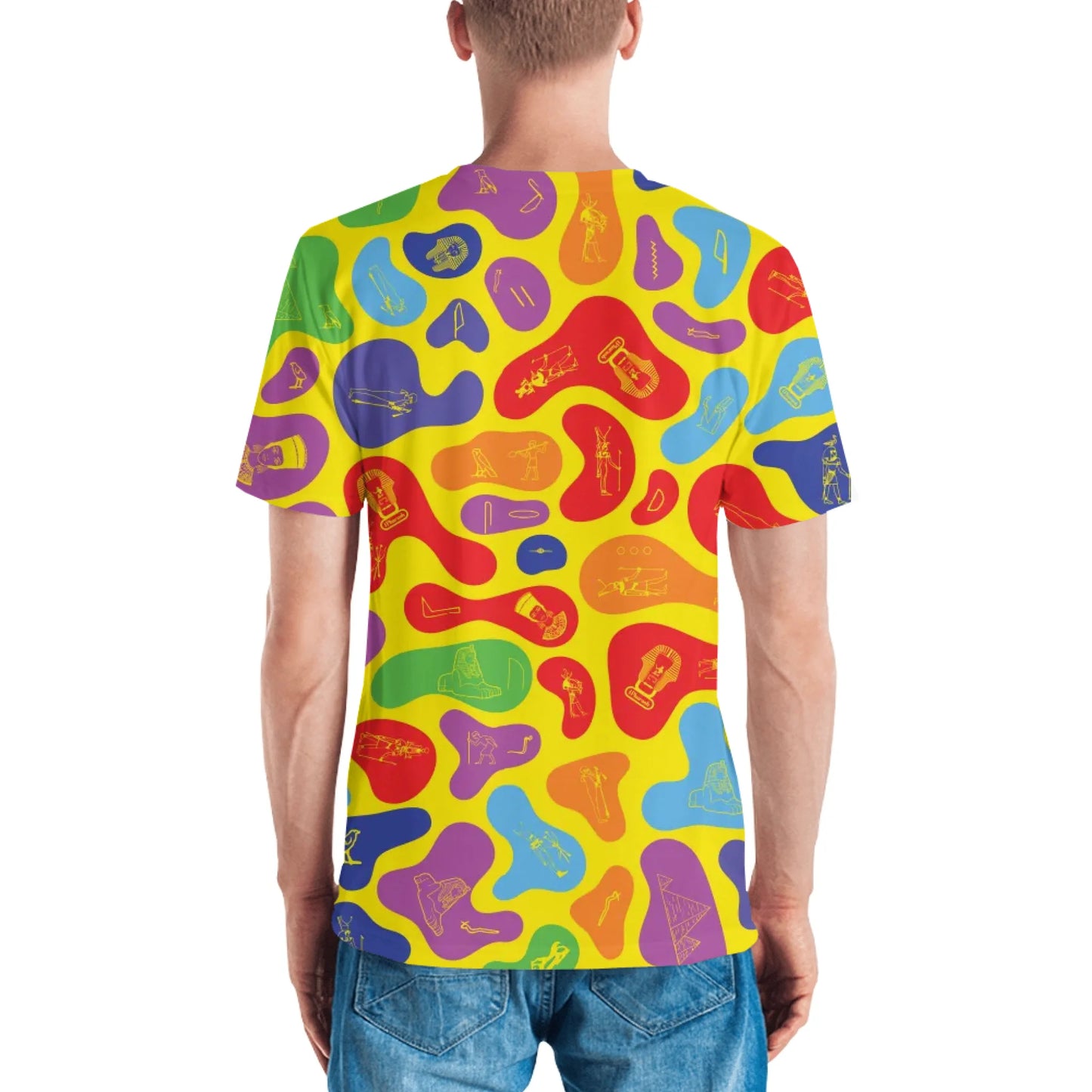 Personalized All-Over Print Men's Crew Neck T-Shirt | Camouflage | Prism Spectrum