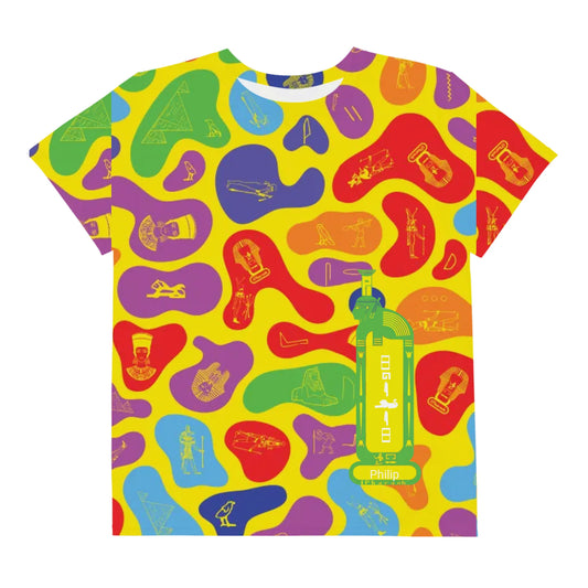 Personalized All-Over Print Youth Crew Neck T-shirt | Camouflage | Prism Spectrum