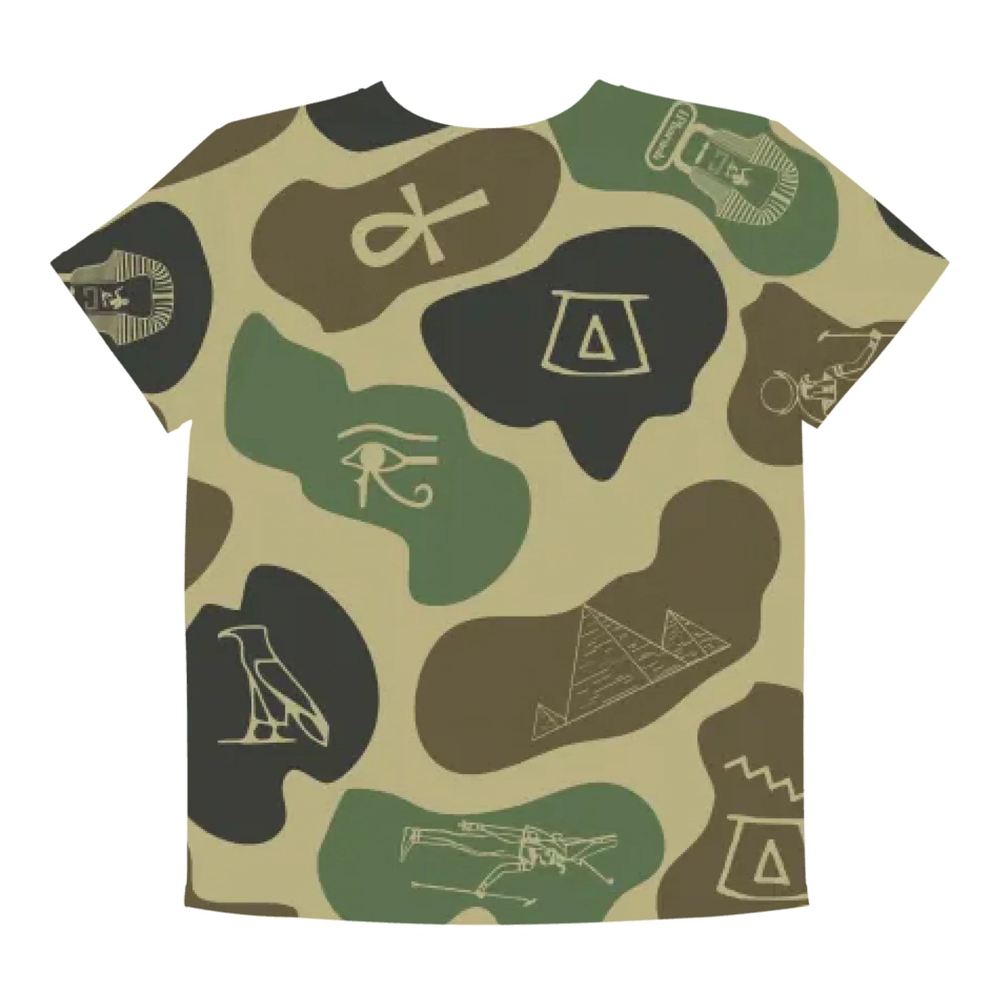 Personalized All-Over Print Youth Crew Neck T-shirt | Camouflage | Olive Drab