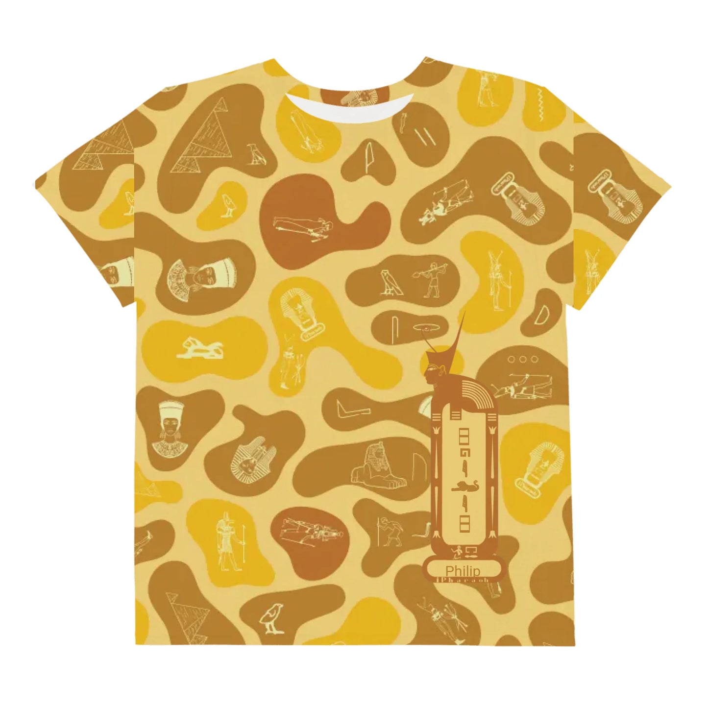 Personalized All-Over Print Youth Crew Neck T-shirt | Camouflage | Desert Sand