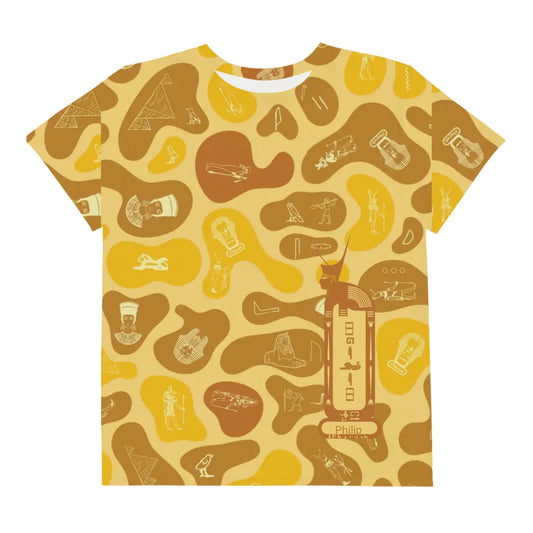 Personalized All-Over Print Youth Crew Neck T-shirt | Camouflage | Desert Sand