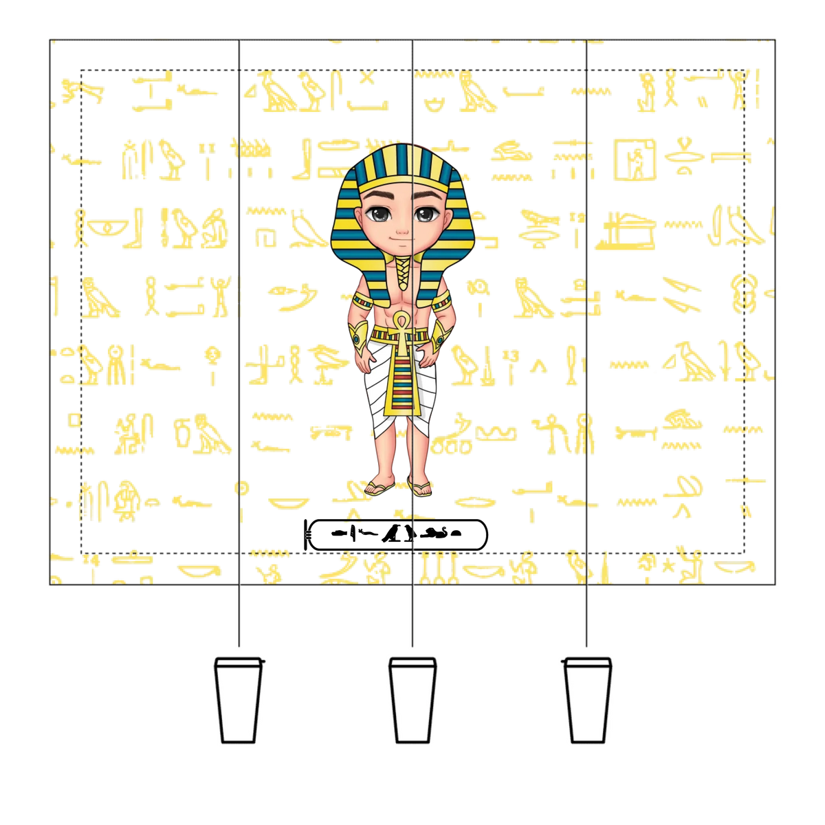 Stainless Steel Tumbler | Personalized Eternal Sibling Bond Egyptian Edition
