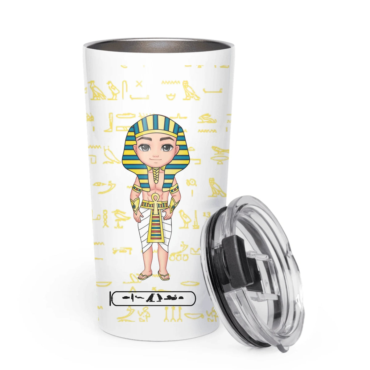 Stainless Steel Tumbler | Personalized Eternal Sibling Bond Egyptian Edition