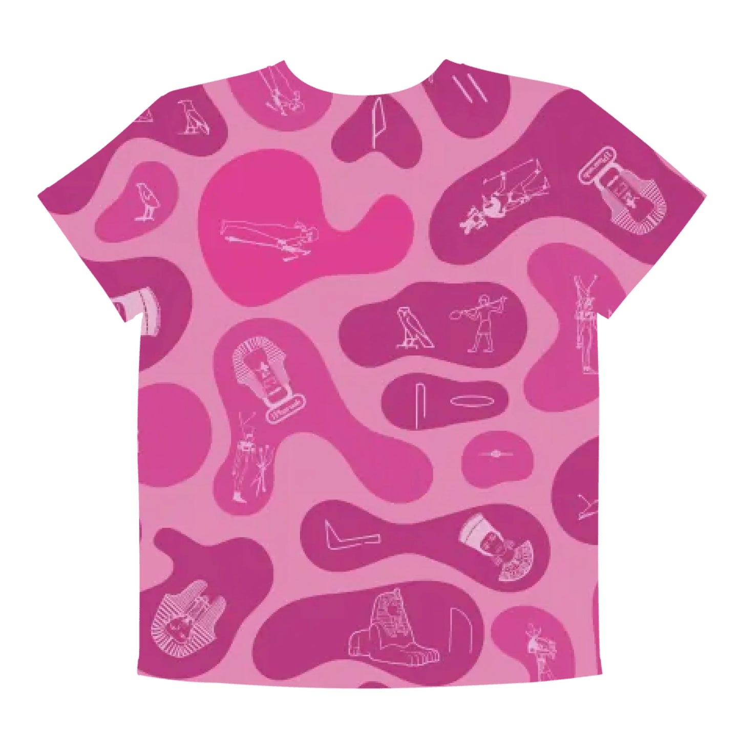 Personalized All-Over Print Youth Crew Neck T-shirt | Camouflage | Vibrant Lotus
