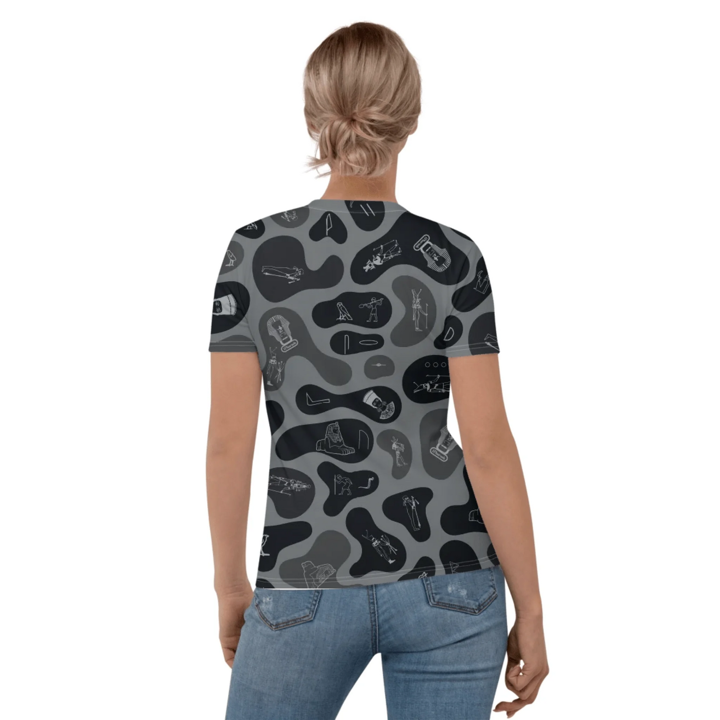 Personalized All-Over Print Women's Crew Neck T-Shirt | Camouflage | Shadow