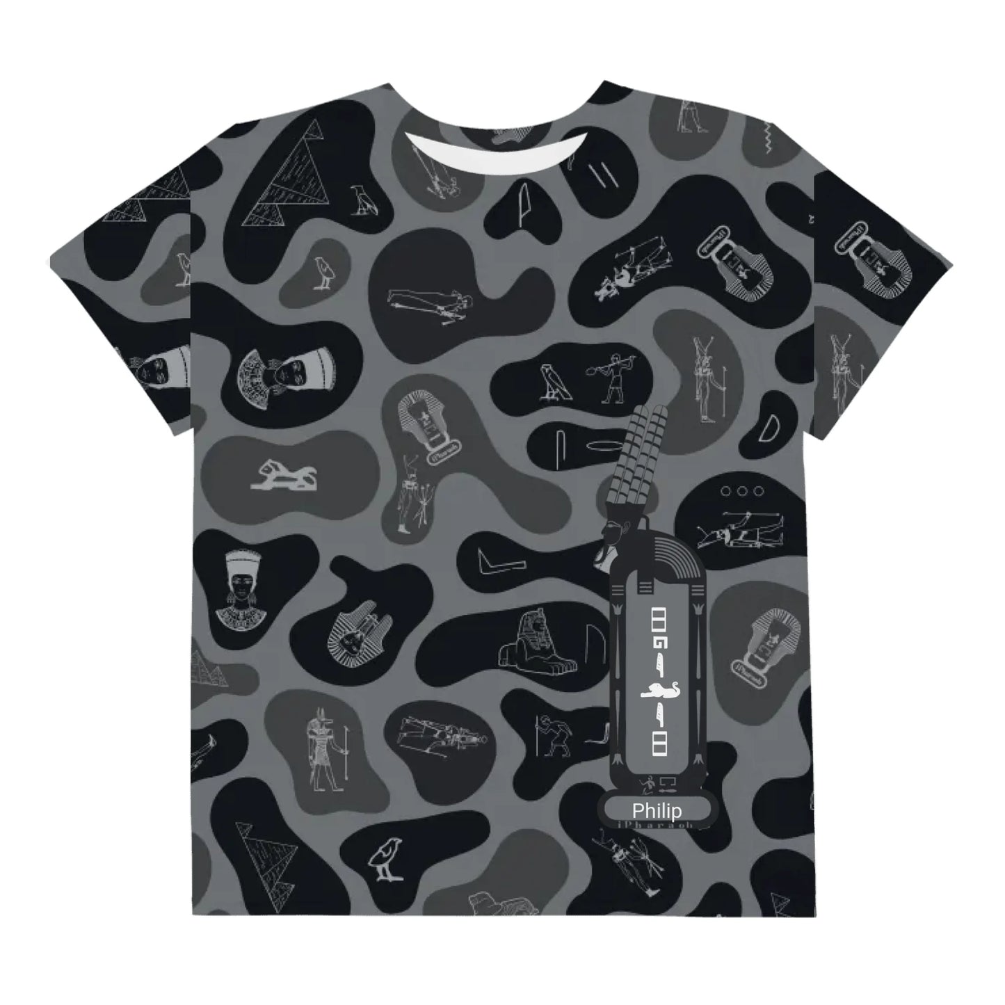 Personalized All-Over Print Youth Crew Neck T-shirt | Camouflage | Shadow