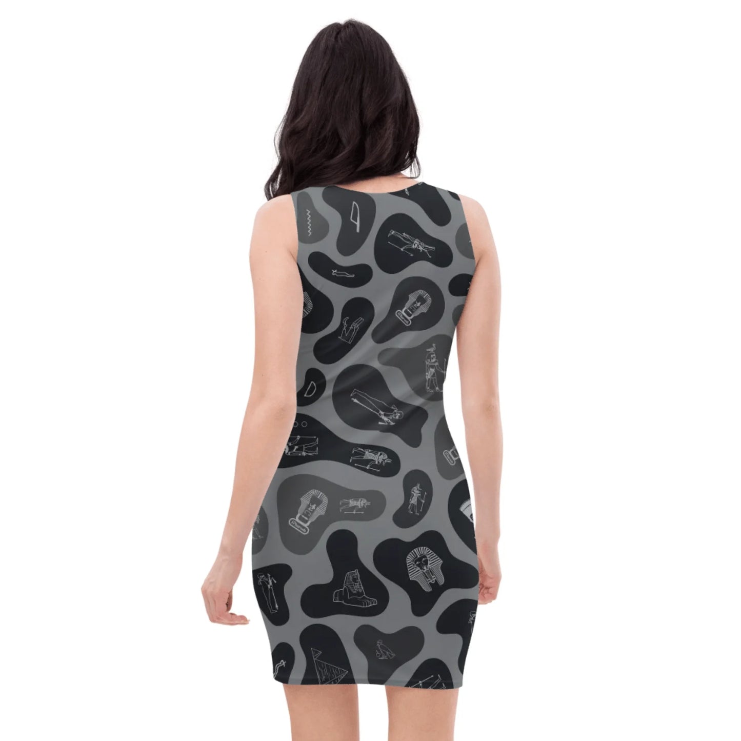 Custom Name Camo Bodycon Dress – Personalized Camouflage Mini Dress | Shadow