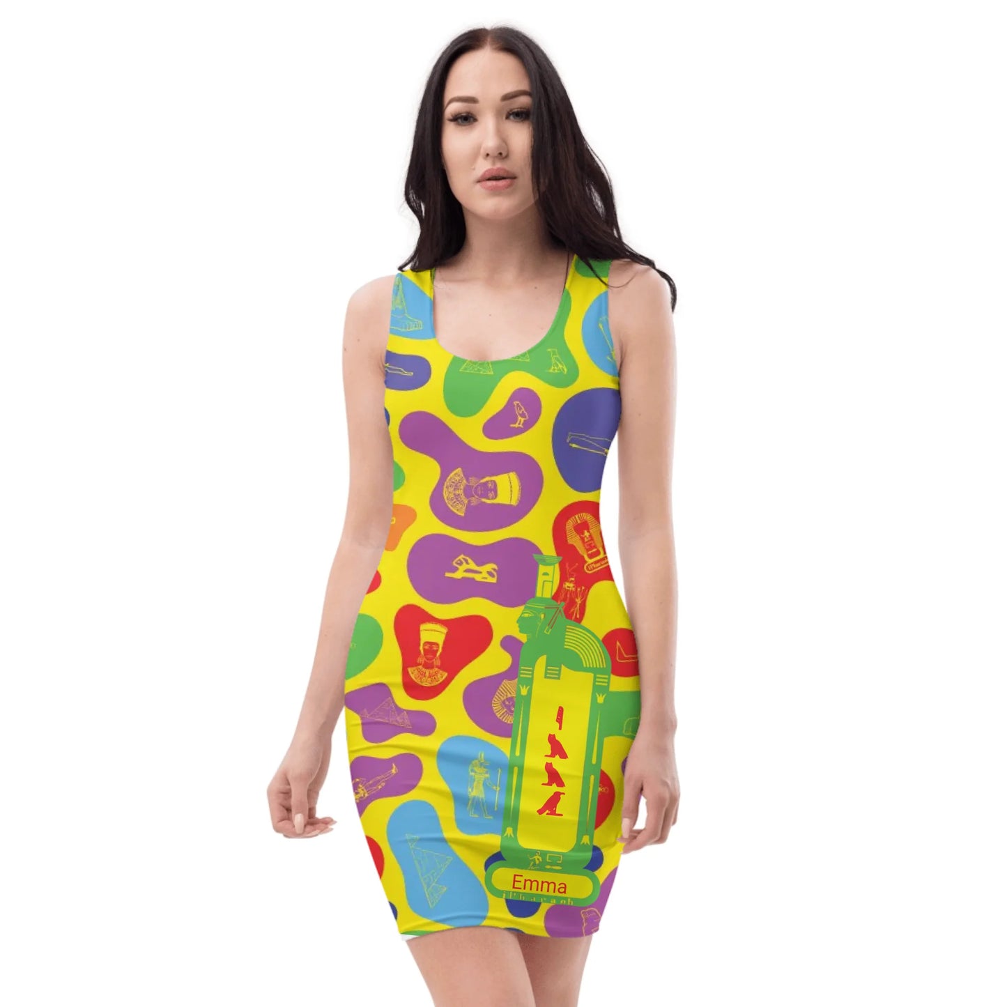 Custom Name Camo Bodycon Dress – Personalized Camouflage Mini Dress | Prism Spectrum