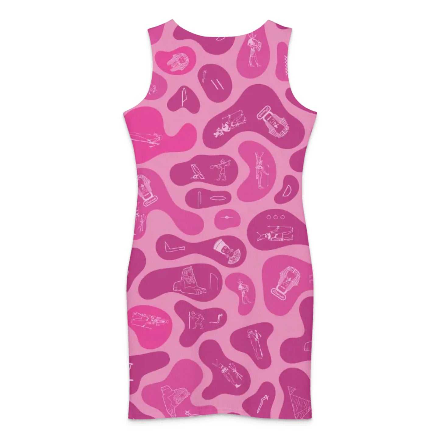 Custom Name Camo Cotton Bodycon Dress – Personalized Camouflage Mini Dress | Vibrant Lotus