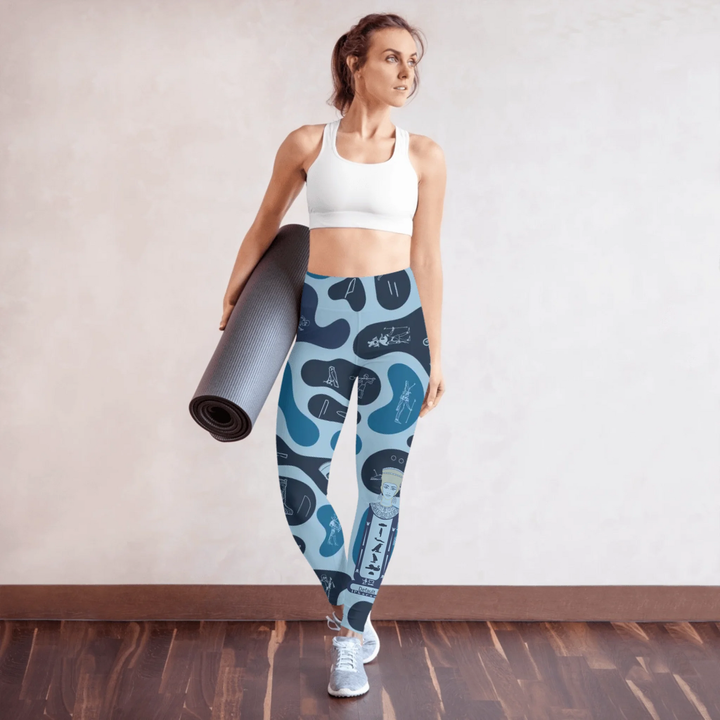 Custom Name Yoga Leggings | Personalized Camo Activewear | Deep Ocean