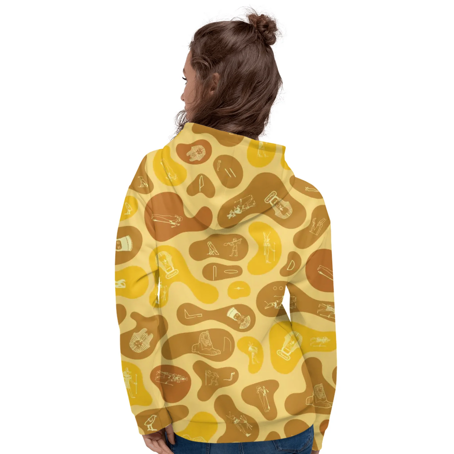 Custom Text Camo Pullover | Personalized Recycled Hoodie | Desert Sand
