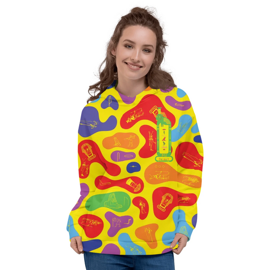 Custom Text Camo Pullover | Personalized Recycled Hoodie | Prism Spectrum