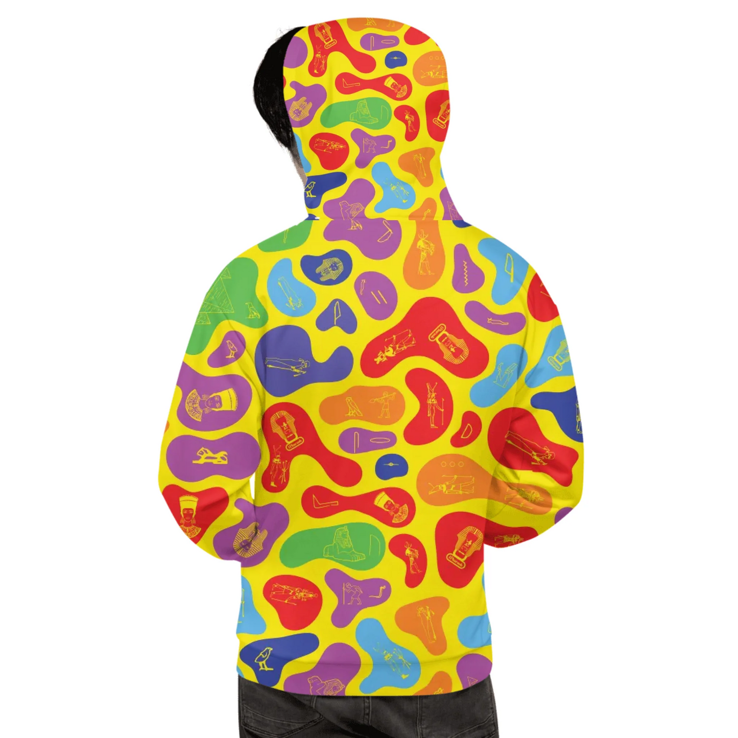 Custom Text Camo Pullover | Personalized Recycled Hoodie | Prism Spectrum