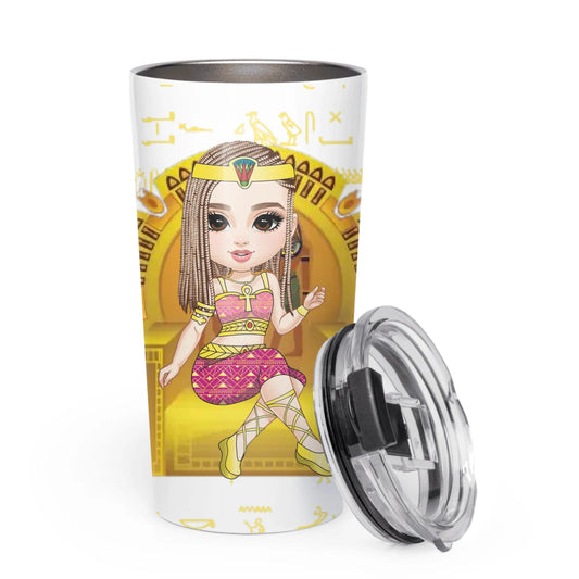 Tapered Stainless Steel Tumbler | Personalized Eternal Bestie Bond Egyptian Edition