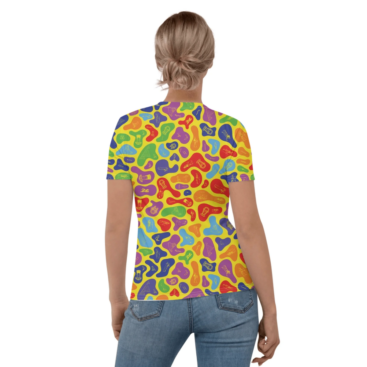 Women's Camo T-Shirt | Personalized Custom Name | Prism Spectrum