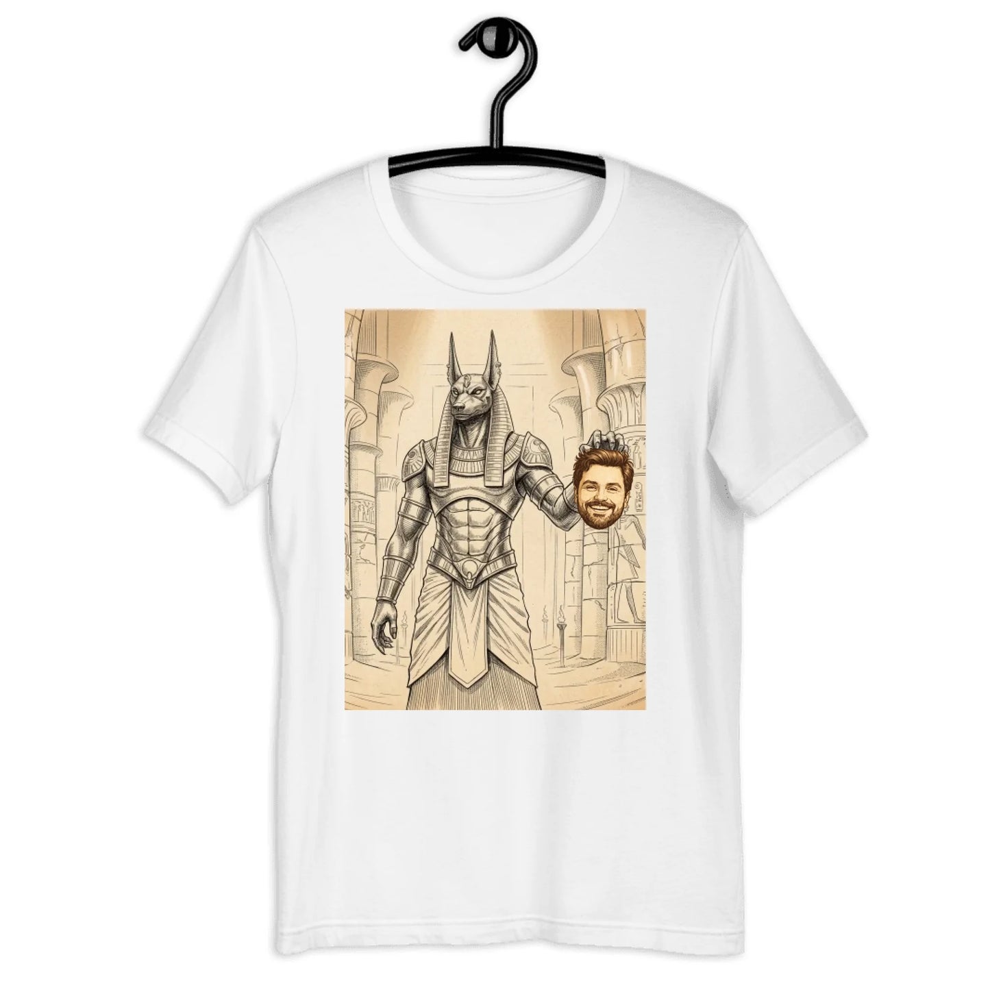 Personalized Anubis Halloween T-Shirt | Custom Photo Egyptian God Tee