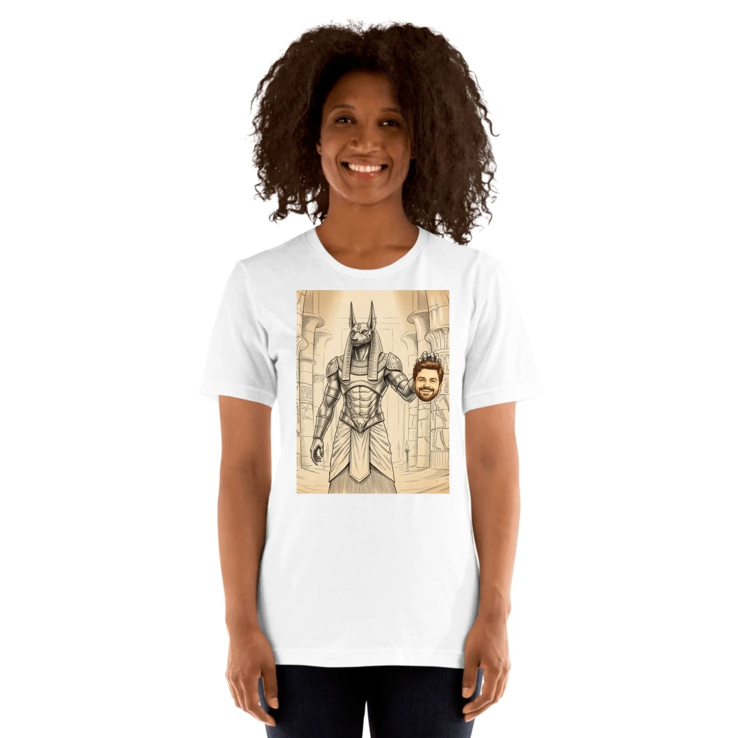 Personalized Anubis Halloween T-Shirt | Custom Photo Egyptian God Tee